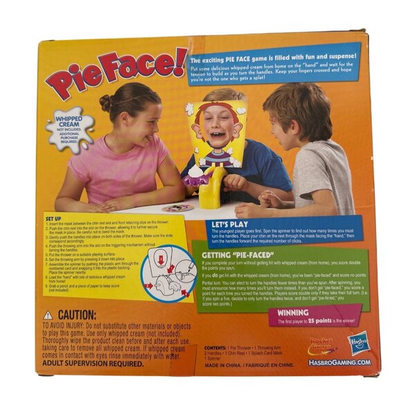 Hasbro Gaming Pie Face! Family Fun Game Ages 5+ New - Picture 2 of 6
